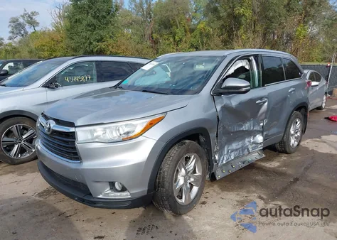2015 Toyota Highlander Limited V6 z USA, uszkodzony, nr VIN 5TDDKRFH9FS151664